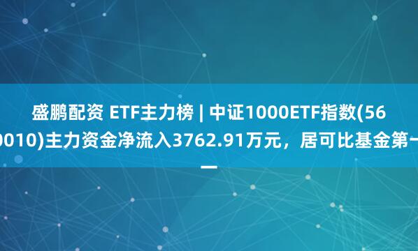 盛鹏配资 ETF主力榜 | 中证1000ETF指数(560010)主力资金净流入3762.91万元，居可比基金第一